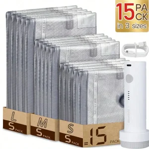 15-Piece Vacuum Bags